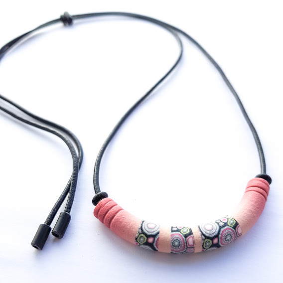Ombre Rosa Tube Bead Necklace